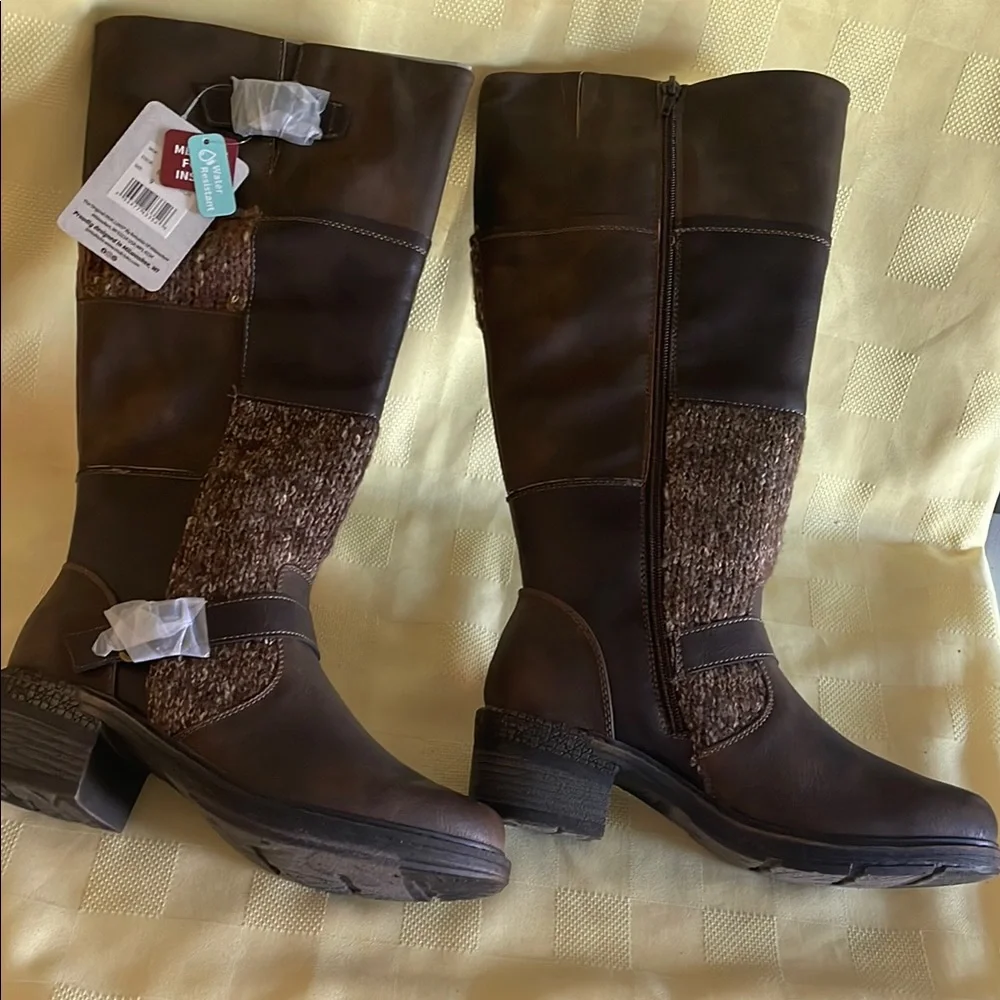 Women's LUKEES BY MUK LUKS Brown Knee-High Boots
